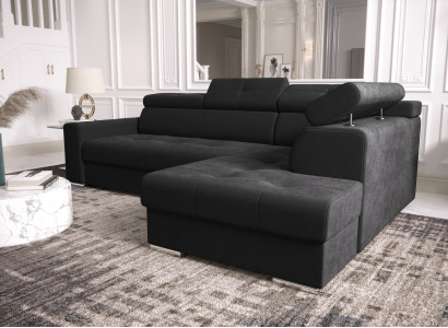 Ecksofa L Form Couch Polsterung Wohnzimmer Couchen Sofas Modern Schwarz Design